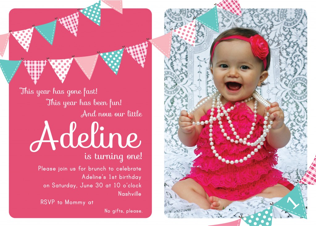 1st Birthday Party: Pom Poms, Pennants and Pinwheels