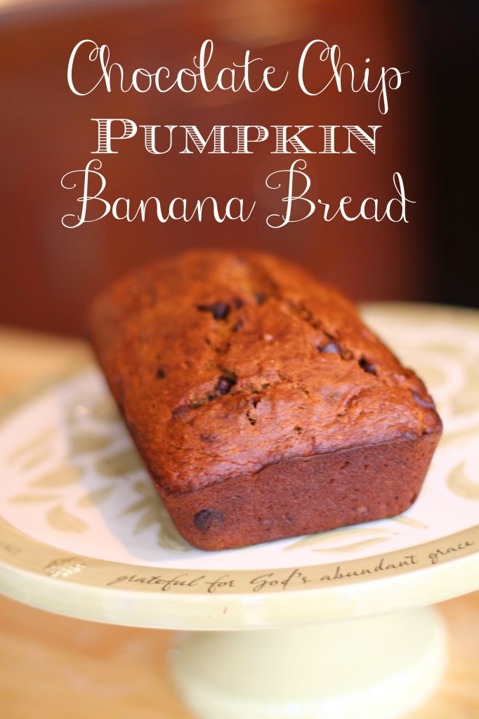 Chocolate Chip Pumpkin Banana Bread