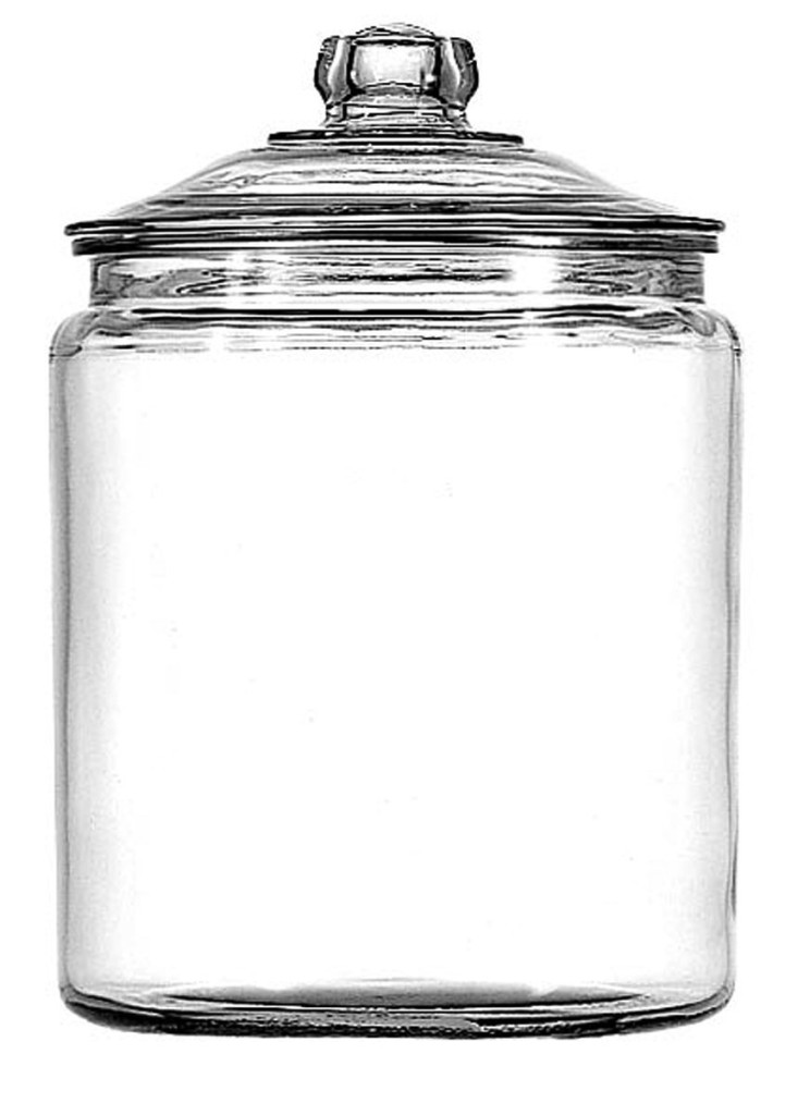 Glass storage jar