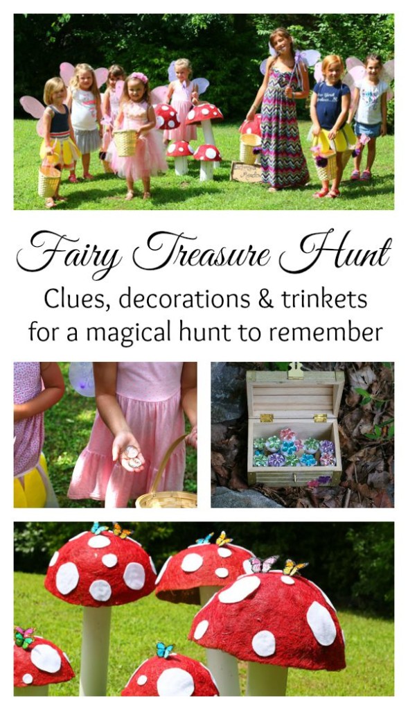 Fairy treasure hunt for a fairy party - clues, decorations and trinkets for a magical hunt to remember