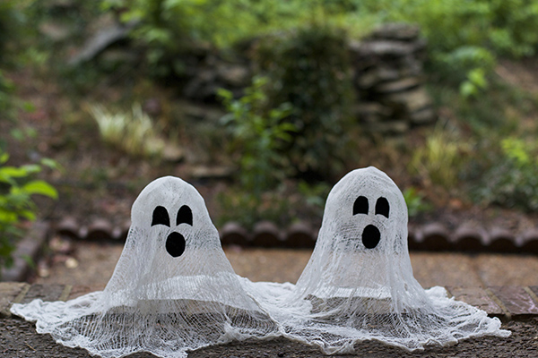 Halloween cheesecloth ghosts