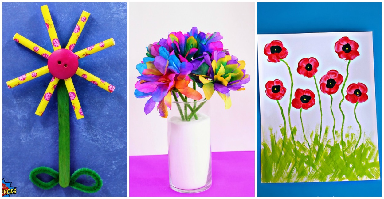 22 flower crafts for kids