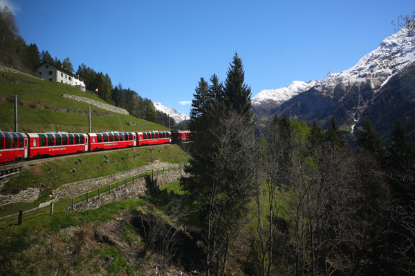 How to take a train into the alps from Italy