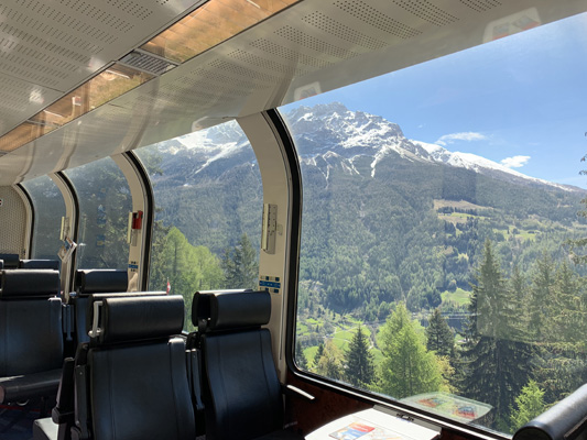 How to take a train into the alps from Italy