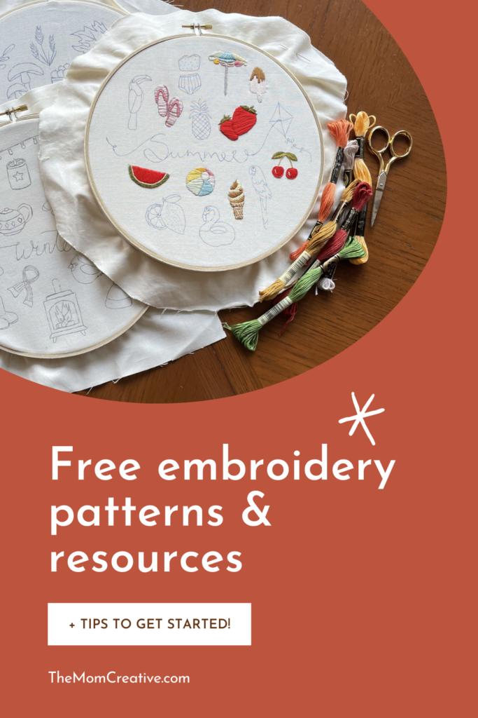 Free embroidery patterns and resources